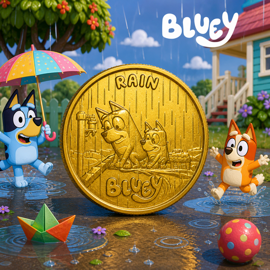 2026 $2 BLUEY Coin - Rain - Uncirculated - comes in 2x2