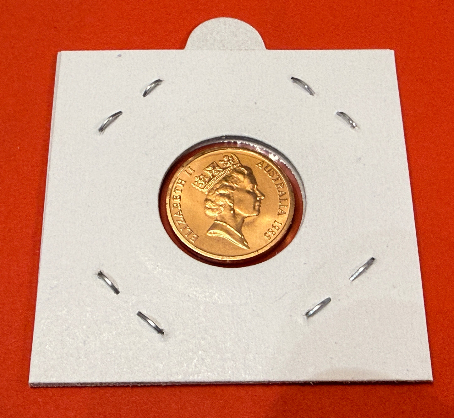 1985 1 Cent Coin - Uncirculated - ex mint set coin - comes In 2x2