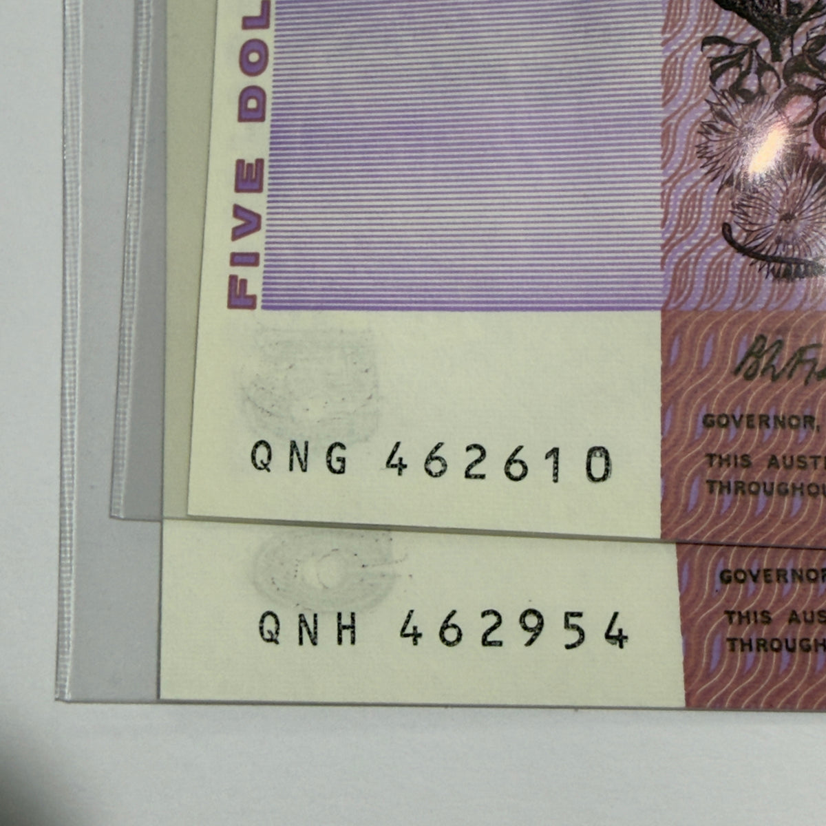 1991 $5 Fraser Cole CFU R213 - 1X Uncirculated in Note Protector Sleeve