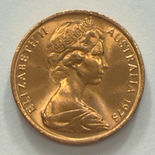 1975 1 Cent Coin - Uncirculated - Ex Ram Roll - One Cent - Comes In 2x2