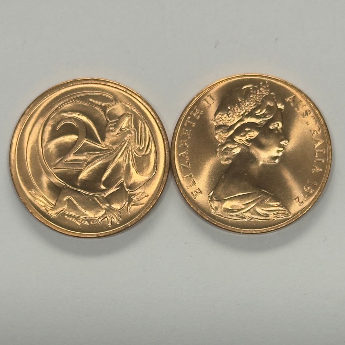 1972 2 Cent Coin - Uncirculated - Two Cent - comes in 2x2
