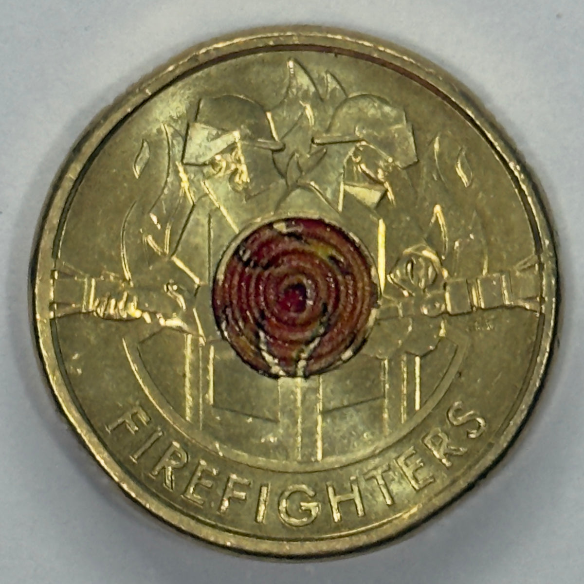 2020 $2 Coloured Coin - Uncirculated - Firefighter - Two Dollar Brave - Comes In 2x2