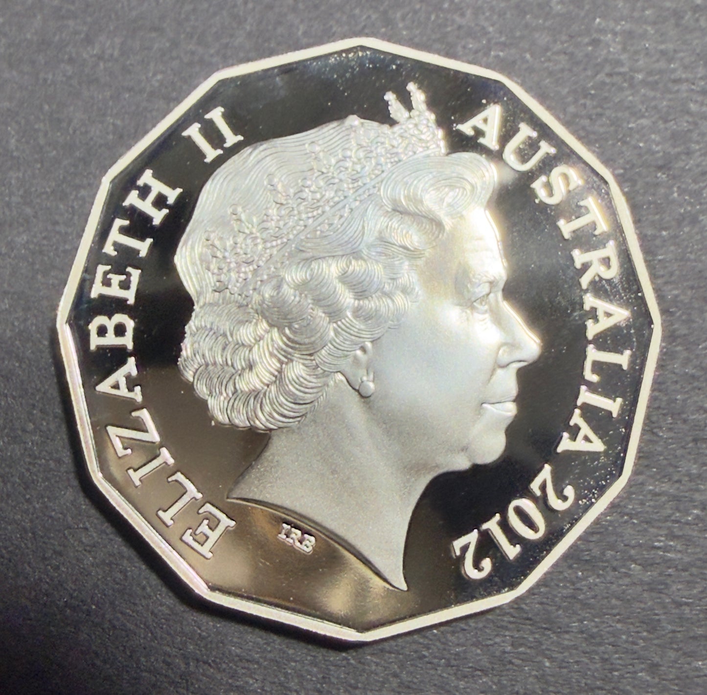 2012 50 Cent Proof Coin - Selectivly Gold Plated - Only 20,175 Made