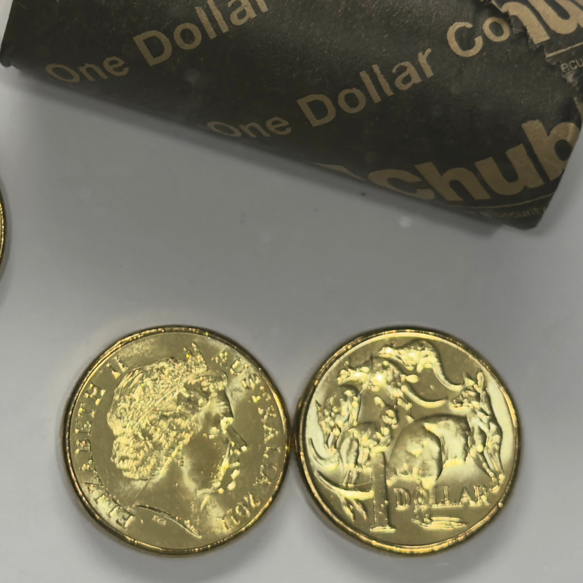 2011 $1 Mob Of Roos CHUBB Security Roll - Uncirculated 2011 MOR One Dollar roll of 20