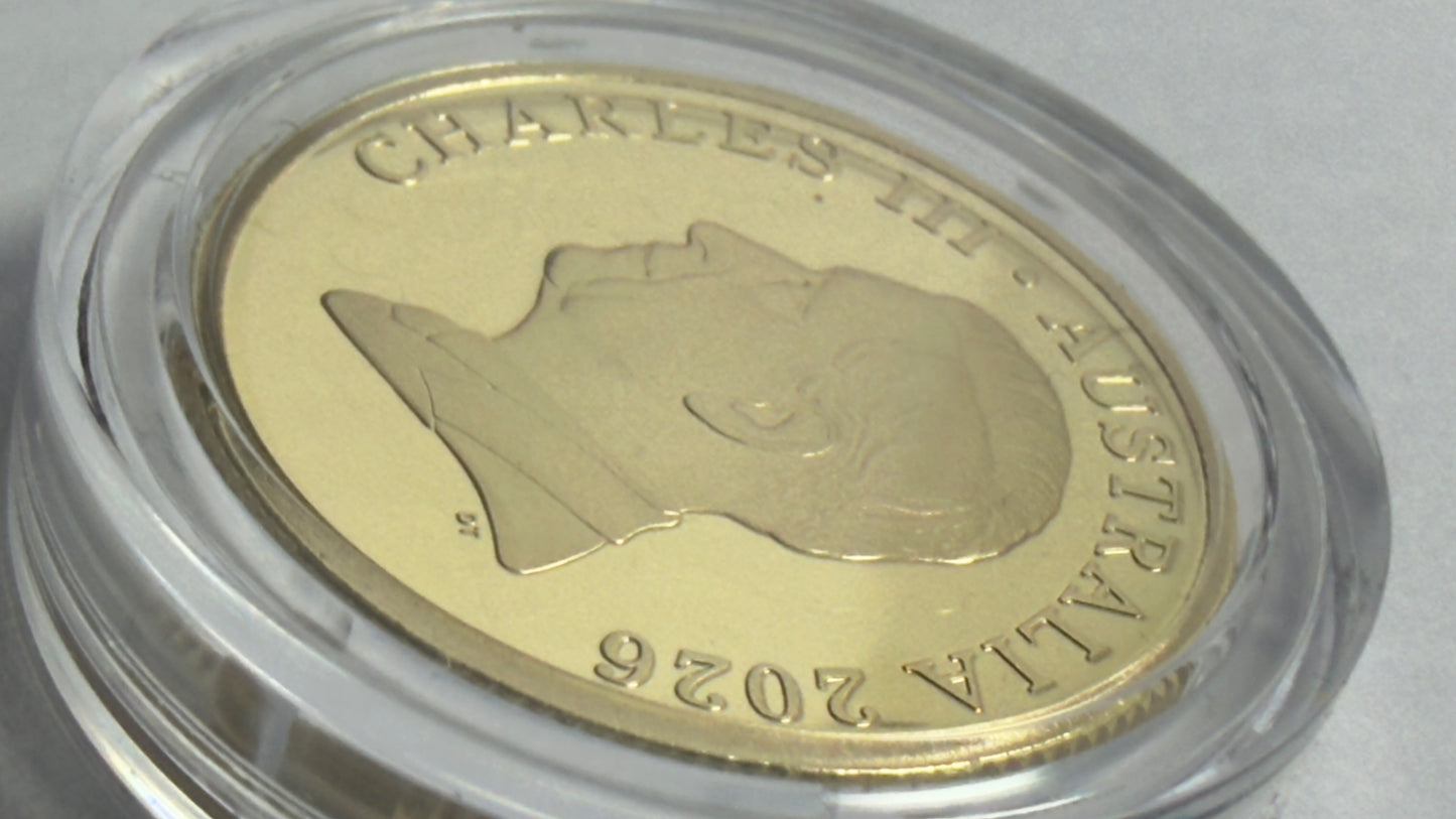 2026 $1 Mob of 5 Roos Proof Coin in Original Capsule - One Dollar