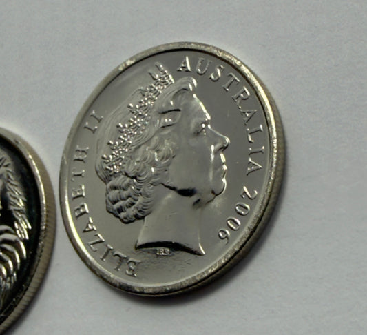 2006 5 Cent Coin - Uncirculated - Five Cent Echidna - comes in 2x2