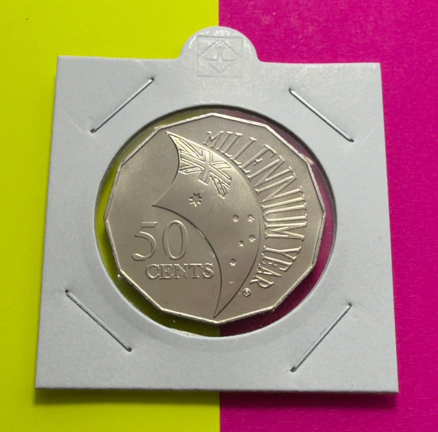 2000 50 Cent Millenium Coin - Choice Uncirculated - Fifty Cent ex mint set - 2x2