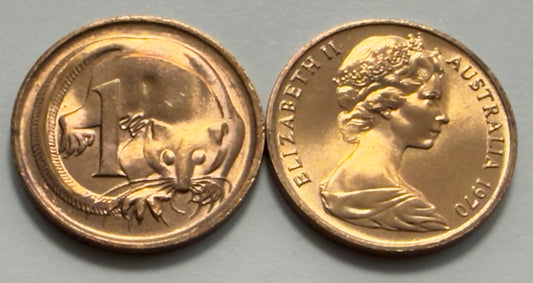 1970 1 Cent Coin - Uncirculated - One Cent Coin - 1c - comes in 2x2