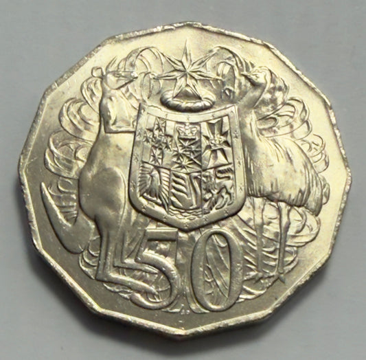 1974 50 Cent Coin - Uncirculated - Fifty Cent COA - 50c - comes in 2x2
