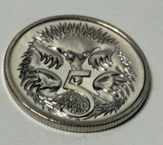 1995 5 Cent Coin - Choice Uncirculated - Ex MINT SET Coin Five Cent - in 2x2