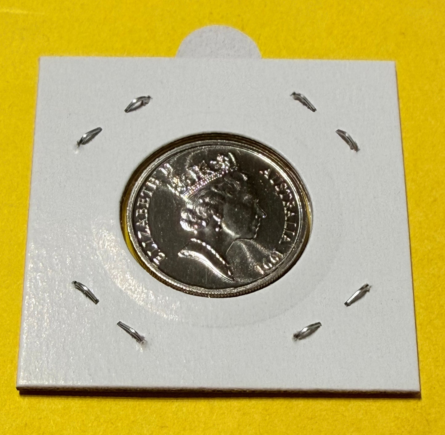 1991 10 Cent Coin - Choice Uncirculated - ex mint set low mintage 4.8 mil - 2x2