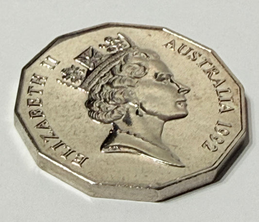 1992 50 Cent Coin - Choice Uncirculated - MINT SET ONLY Coin - Comes in 2x2