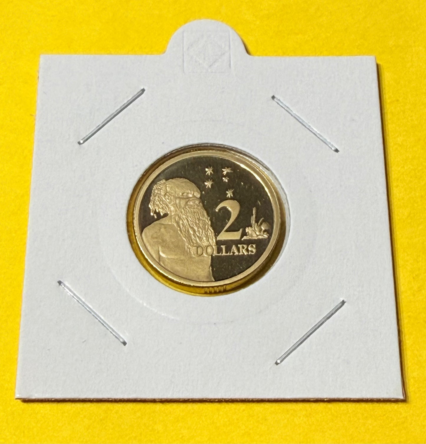 2000 $2 Proof Coin - Aboriginal Elder - Two Dollar - comes in 2x2