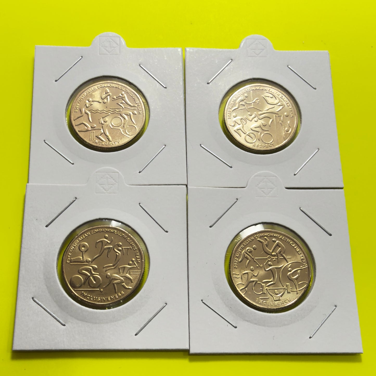 2022 $1 Commonwealth Games Coins - Uncirculated - Set of 4 - come in 2x2s