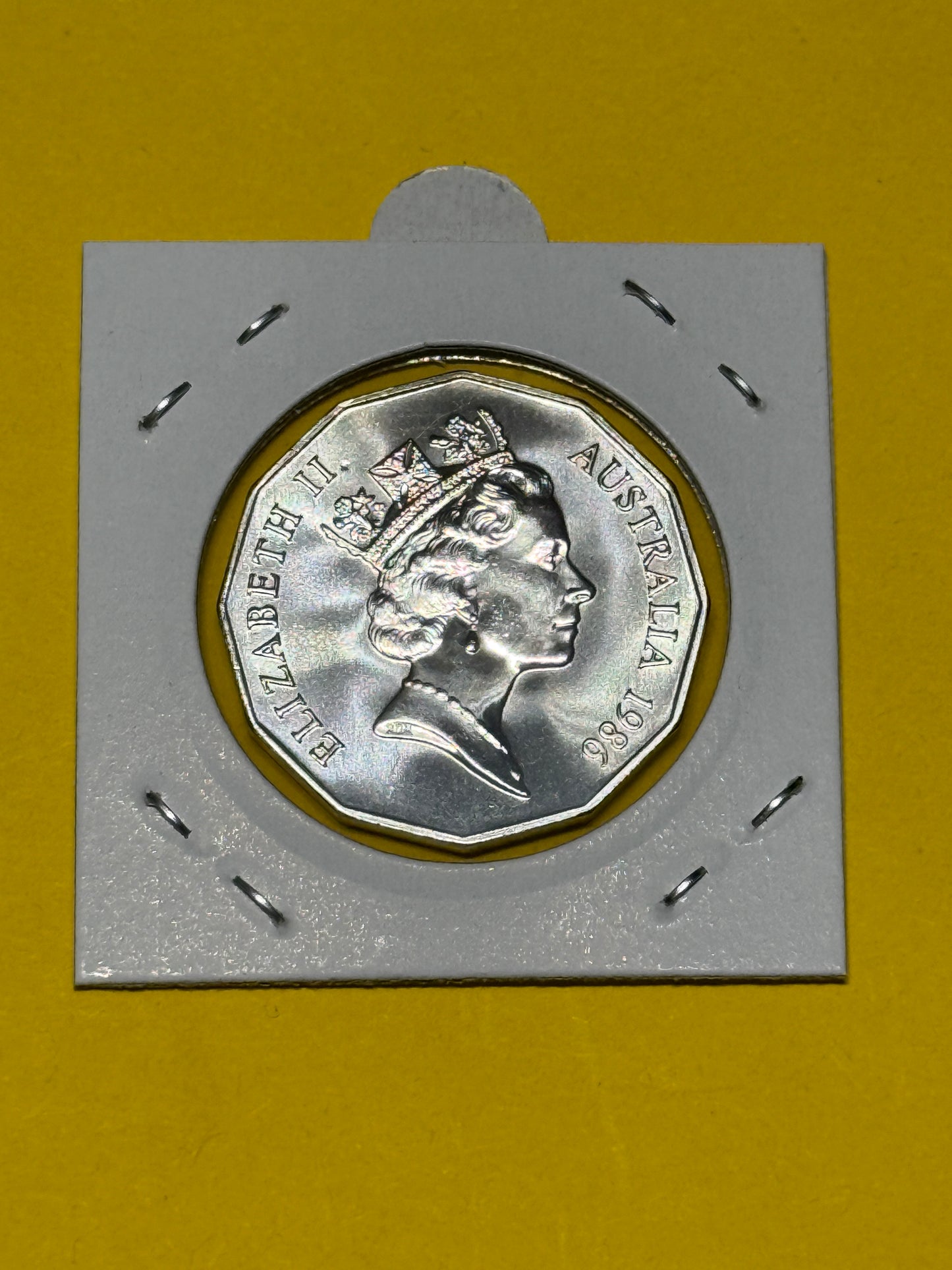 1986 50 Cent Coin - Choice Uncirculated - mint set ONLY coin - comes in 2x2 - New Age Numismatics