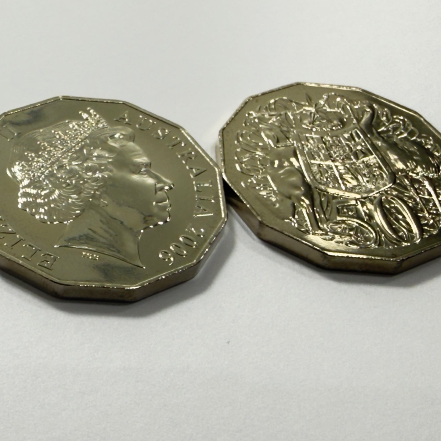2006 50 Cent Coin - Uncirculated - ex mint set coin - comes in 2x2