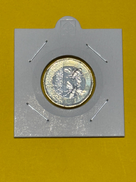 2023 £1 UK Honey Bee Coin - Uncirculated - One Pound - comes in 2x2 - New Age Numismatics