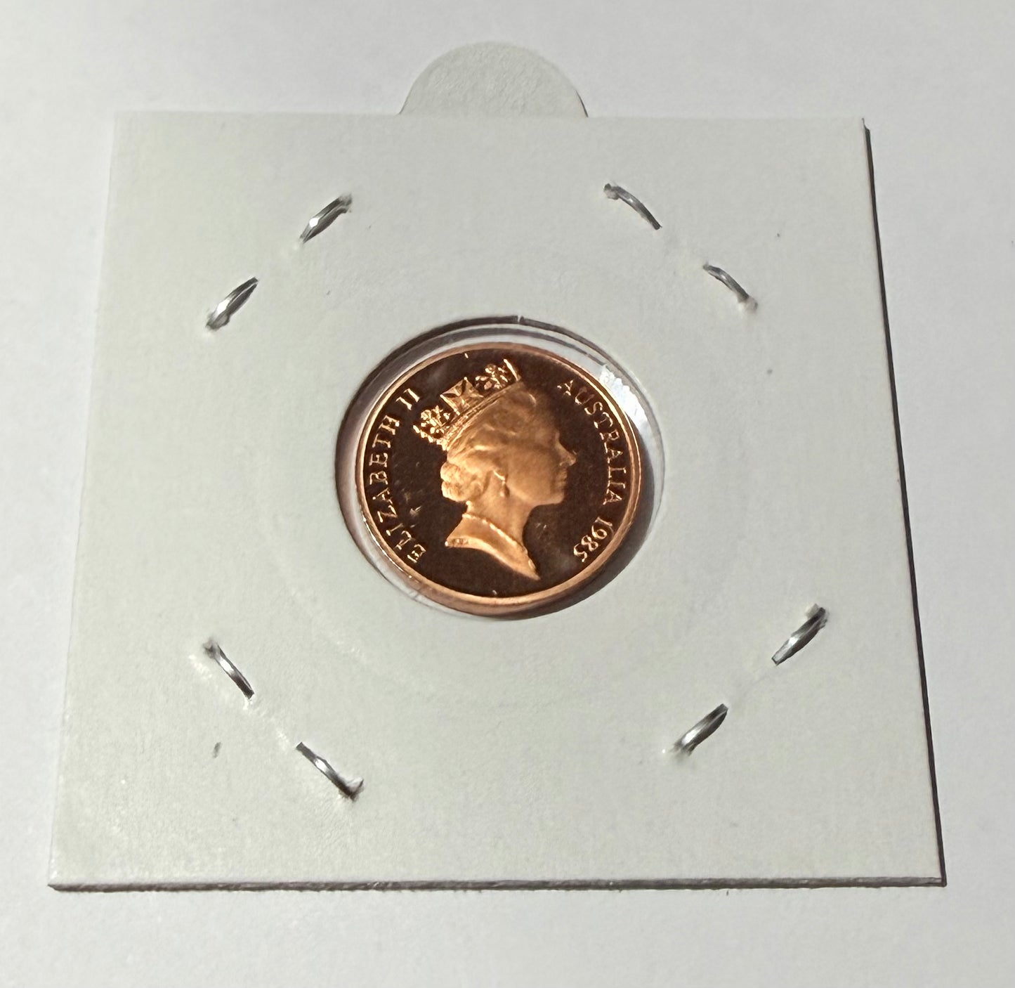 1985 1 Cent Proof Coin - One Cent Proof Coin - comes in 2x2