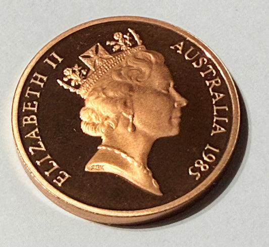 1985 2 Cent Proof Coin - Two Cent Proof Coin - comes in 2x2