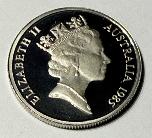 1985 5 Cent Proof Coin - Five Cent Echidna Proof Coin - comes in 2x2