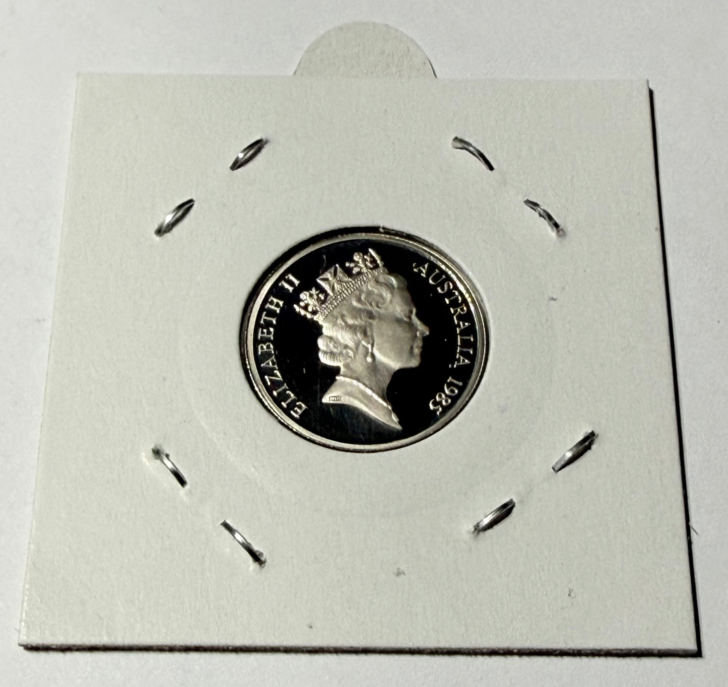 1985 5 Cent Proof Coin - Five Cent Echidna Proof Coin - comes in 2x2