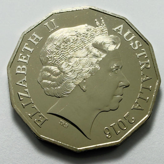 2016 50 Cent Coin - Uncirculated - COA Fifty Cent 50c - comes in 2x2