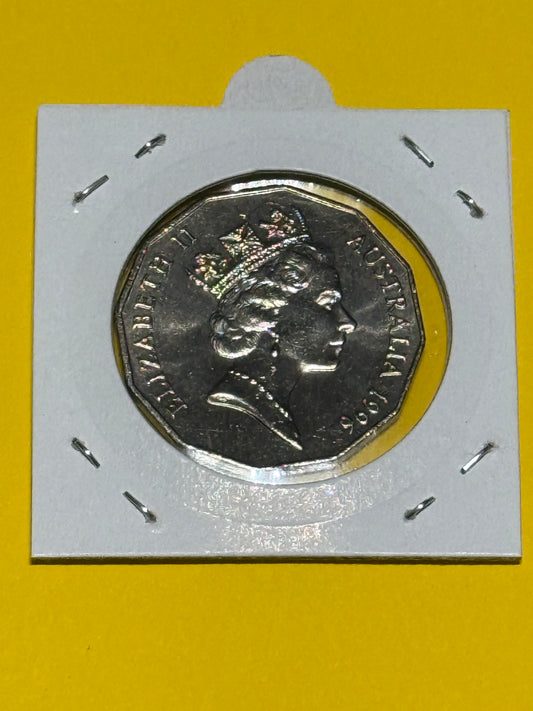 1996 50 Cent Coin - Coat of Arms - Uncirculated - comes in 2x2 - New Age Numismatics