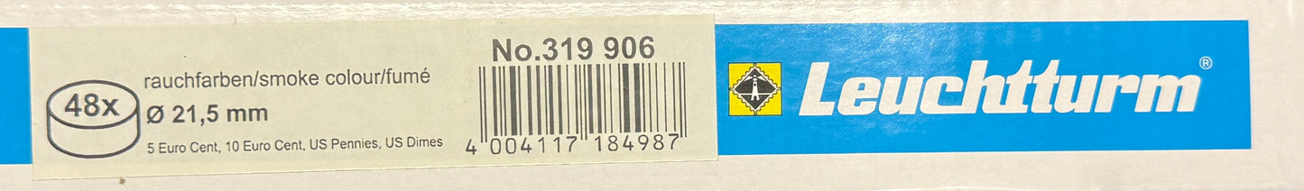 Leuchtturm 21.5mm Coin Box MB (holds 48 x $2 Capsules) - New Age Numismatics
