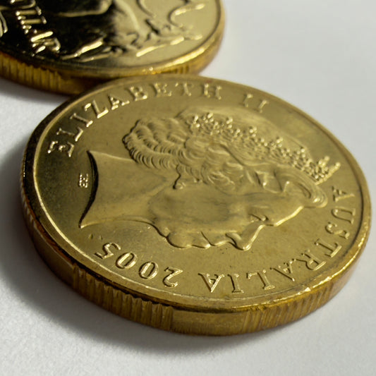 2005 $1 Coin - Mob of Roos - Uncirculated - One Dollar - comes in 2x2