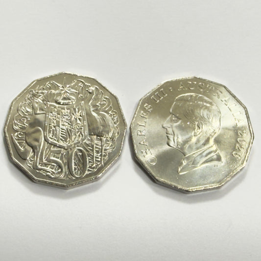 2026 50 Cent Coin COA - Coat Of Arms - Uncirculated - comes in 2x2
