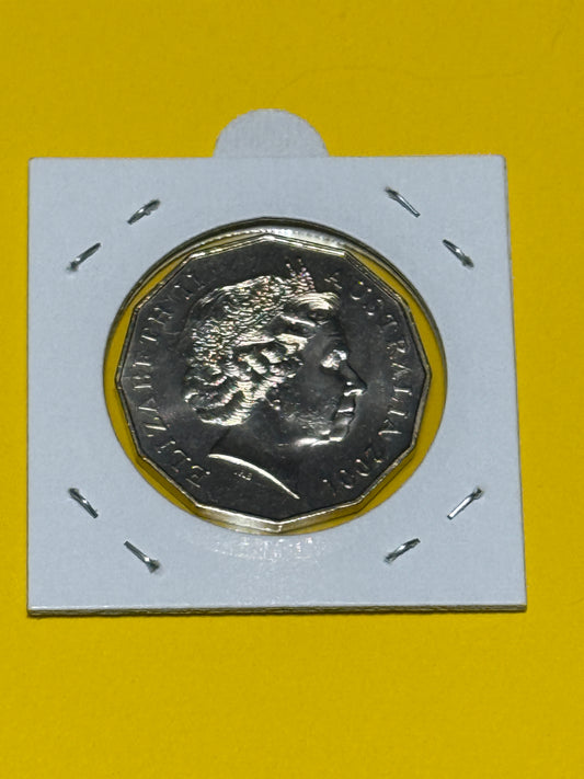 2001 50 Cent - Centenary of Federation - Choice Uncirculated - ex mint set - 2x2 - New Age Numismatics