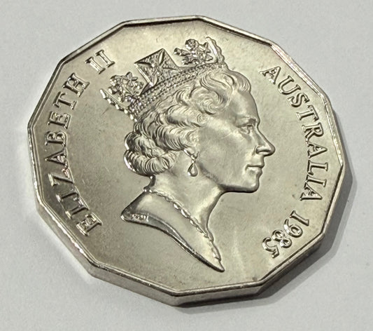 1985 50 Cent Coin - Uncirculated - Low Mintage 1 Million - Ex MINT SET coin