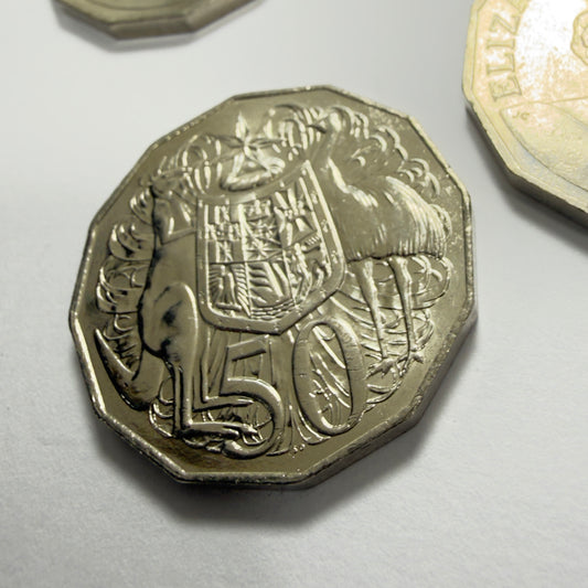 2020 50 Cent Struck Through Oil/Grease/Water Taken From RAM Bags in 2x2