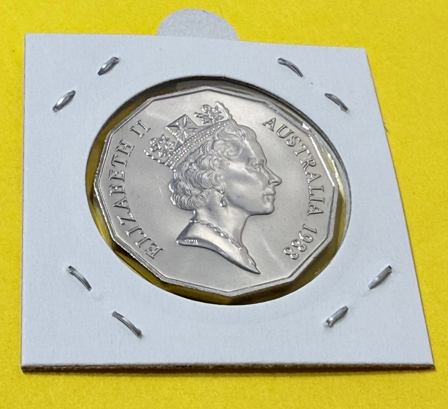 1988 50 Cent Coin - Bicentennial Tall Ships - Uncirculated - comes in 2x2