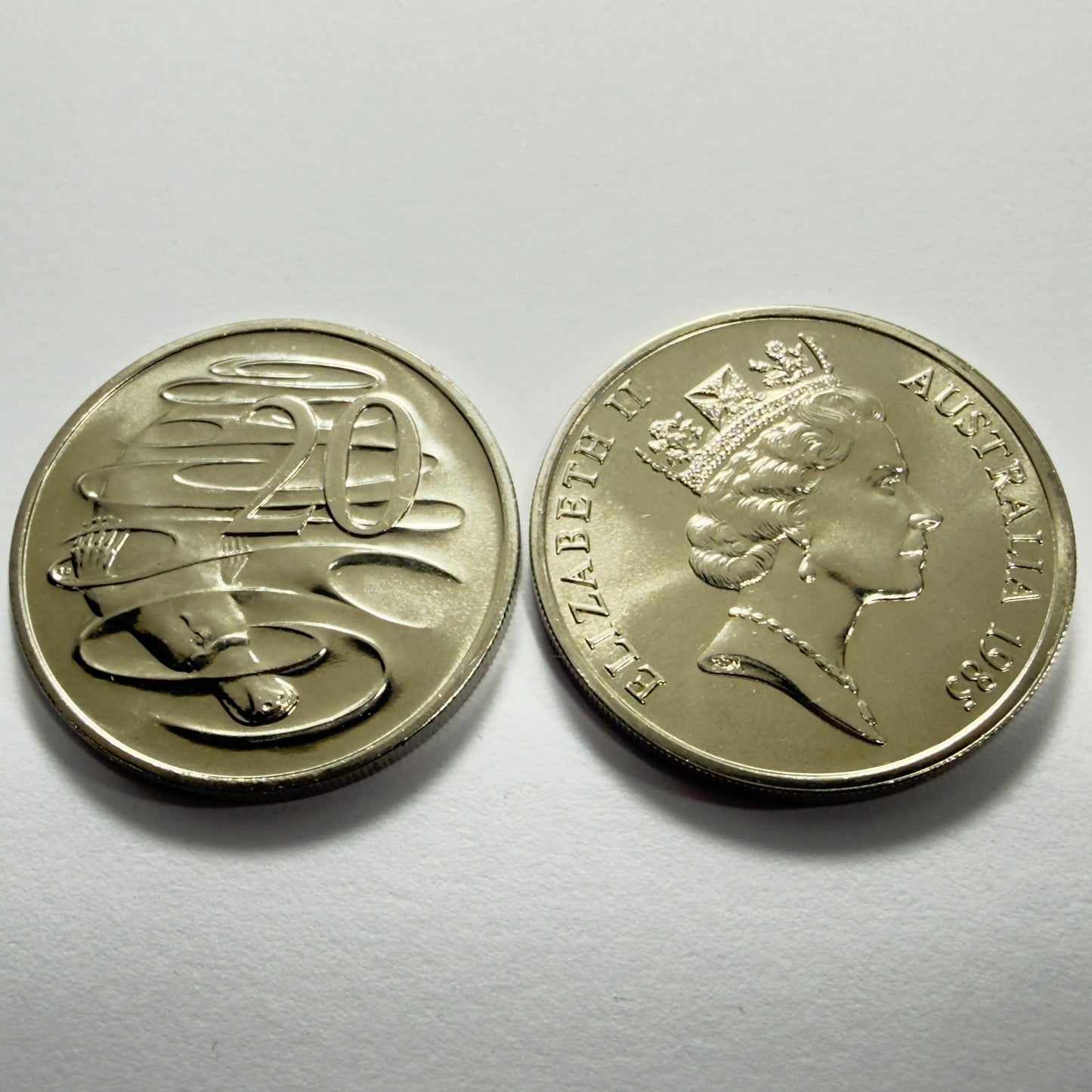 1985 20 Cent Coin - Uncirculated - Ex Mint Set 20c - comes In 2x2