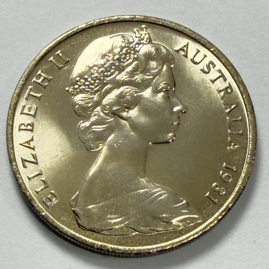 1981 20 Cent Coin - Uncirculated - Twenty Cent 20c - Ex RAM Roll - in 2x2