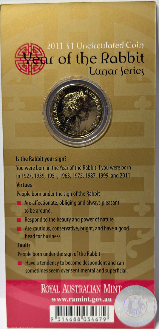 2011 $1 Year of the Rabbit - Lunar Series