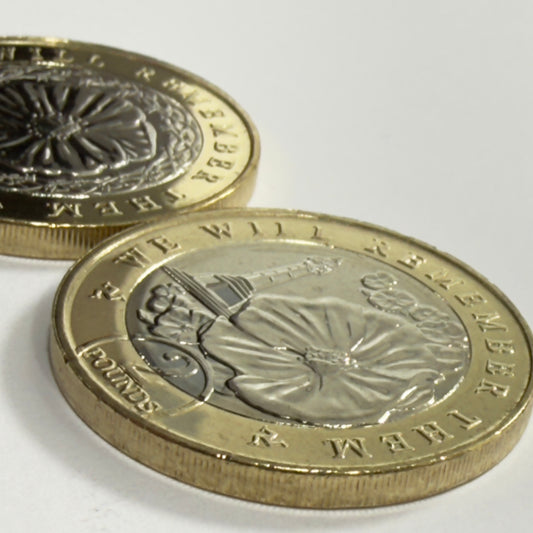 2021 Isle of Man £2 Poppy Coins Uncirculated Remembrance Coins Pair