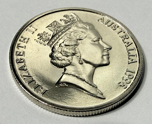 1998 5 Cent Coin - Choice Uncirculated - ex mint set coin - comes in 2x2