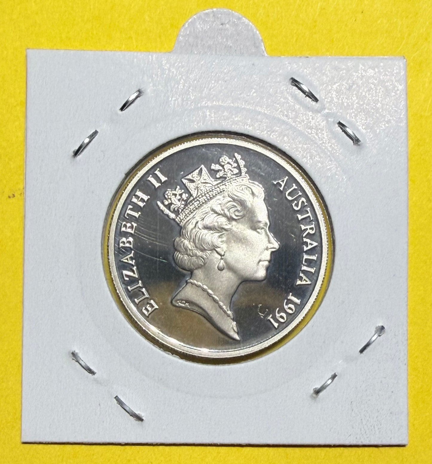 1991 20 Cent Proof Coin - comes in 2x2