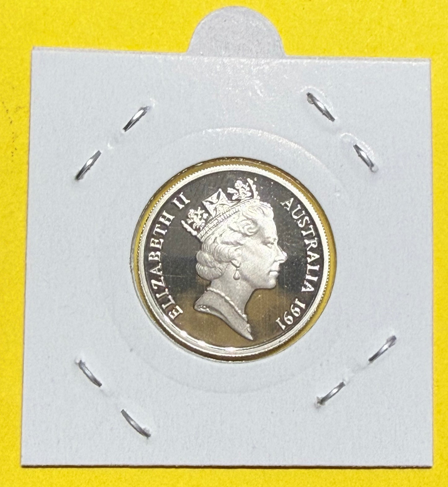 1991 10 Cent Proof Coin - comes in 2x2