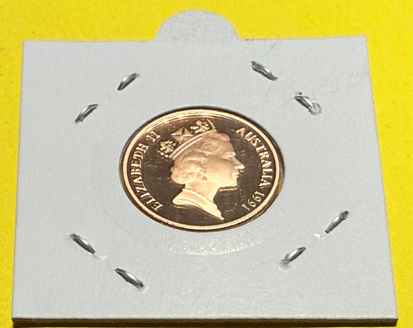 1991 2 Cent Proof Coin - Two Cent Proof Coin - comes in 2x2