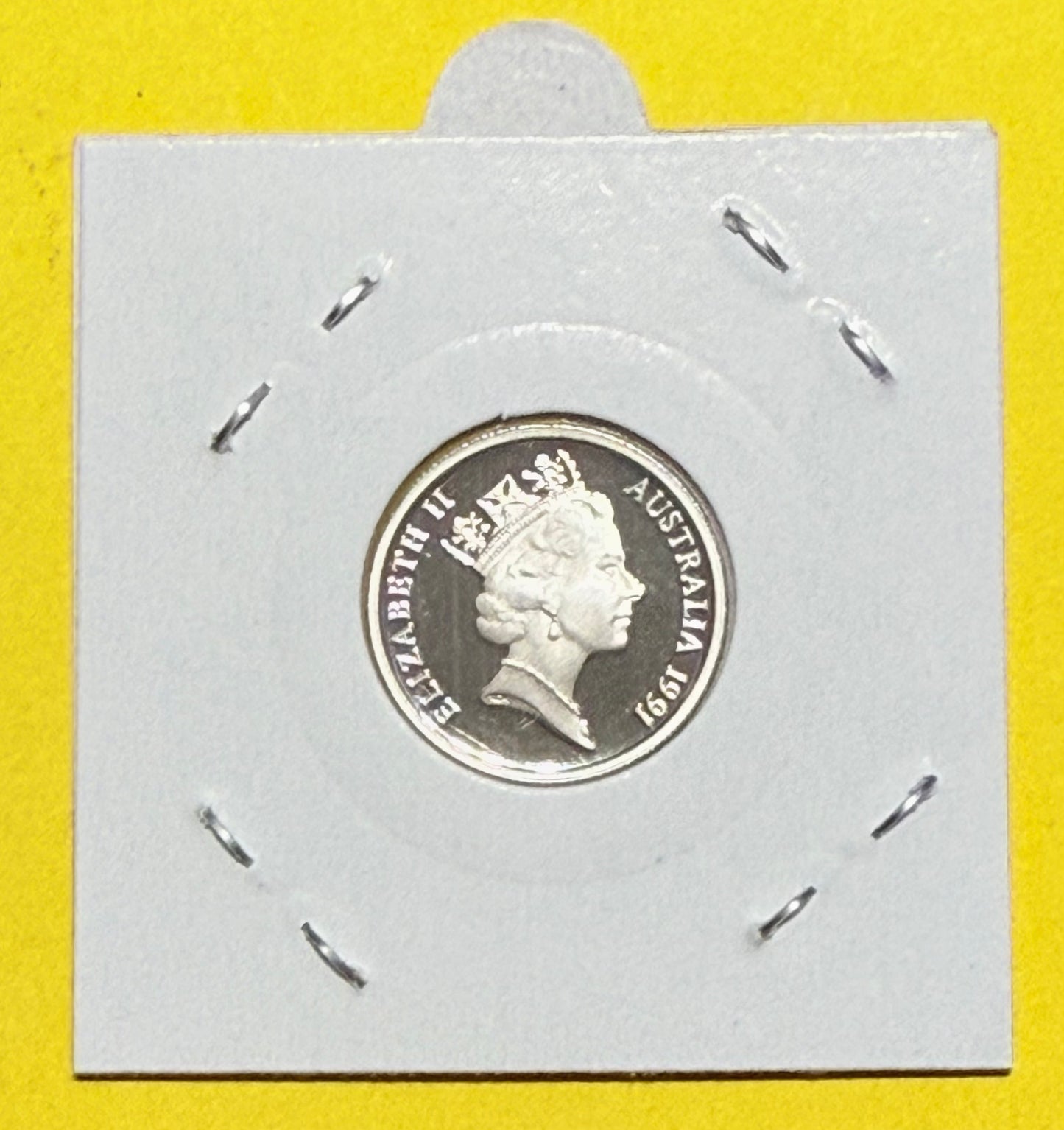 1991 5 Cent Proof Coin - comes in 2x2