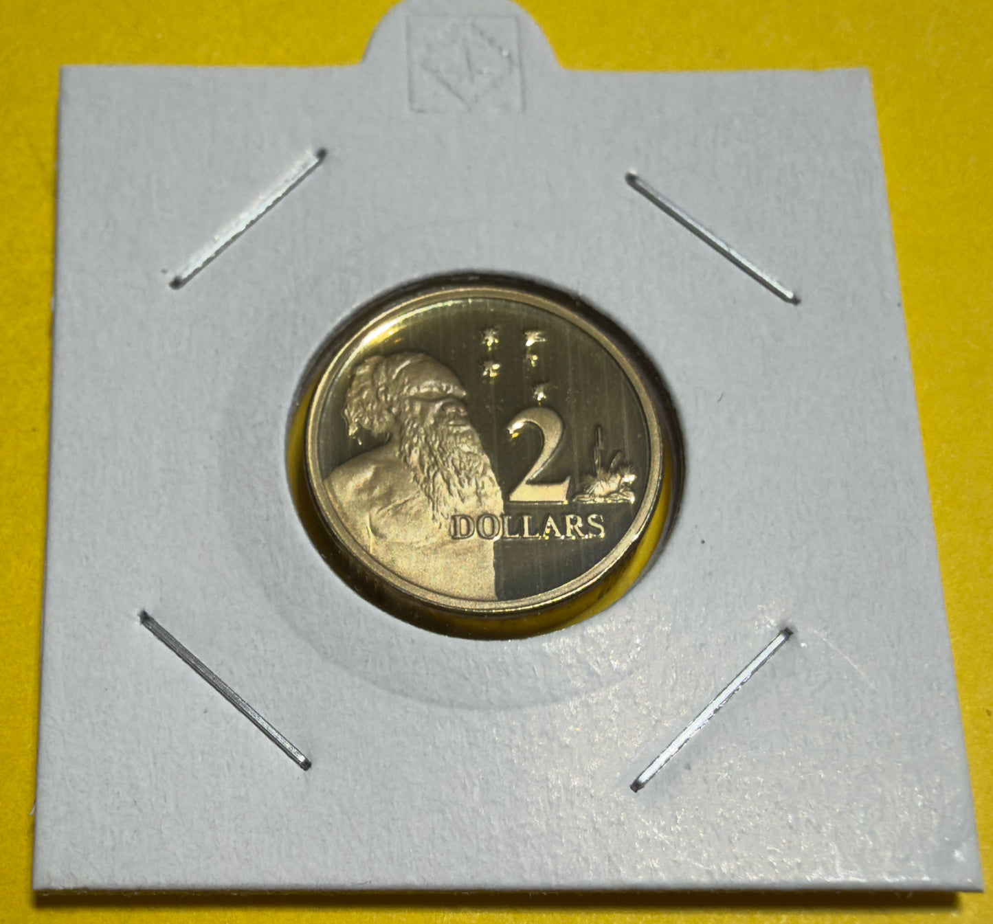 1992 $2 Proof Coin - Aboriginal Elder - Two Dollar - comes in 2x2