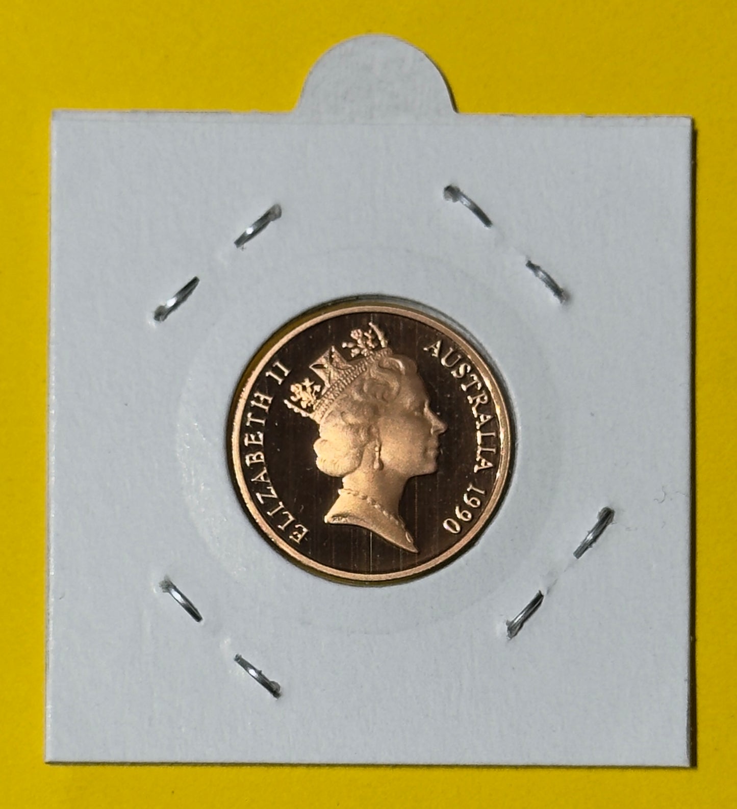 1990 2 Cent Proof Coin - Two Cent Proof Coin - comes in 2x2