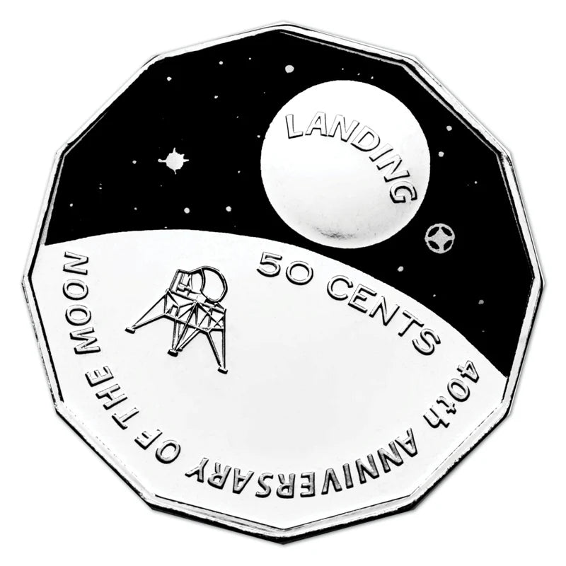 2009 50 Cent UNC Coin - 40th Anniversary of Moon Landing - Fifty Cent - New Age Numismatics