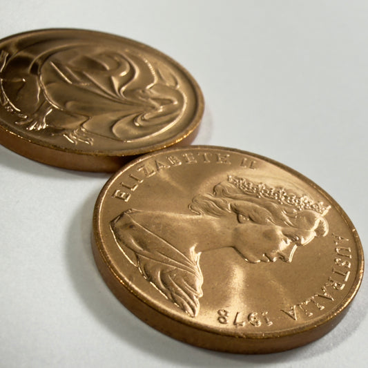 1978 2 Cent Coin - Uncirculated - Ex RAM roll Two Cent - comes in 2x2