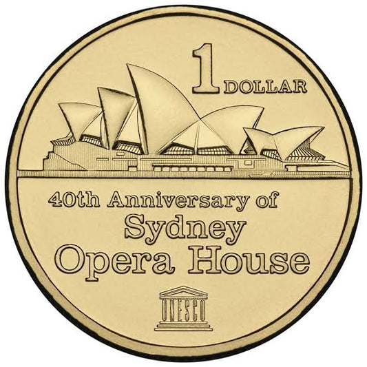 2013 $1 Sydney Opera House 40th Anniversary - One Dollar Carded Coin - New Age Numismatics