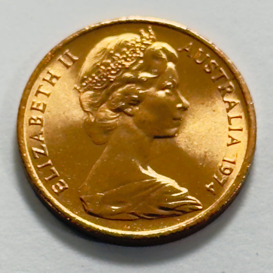 1974 1 Cent Coin - Uncirculated - One Cent 1c - comes in 2x2