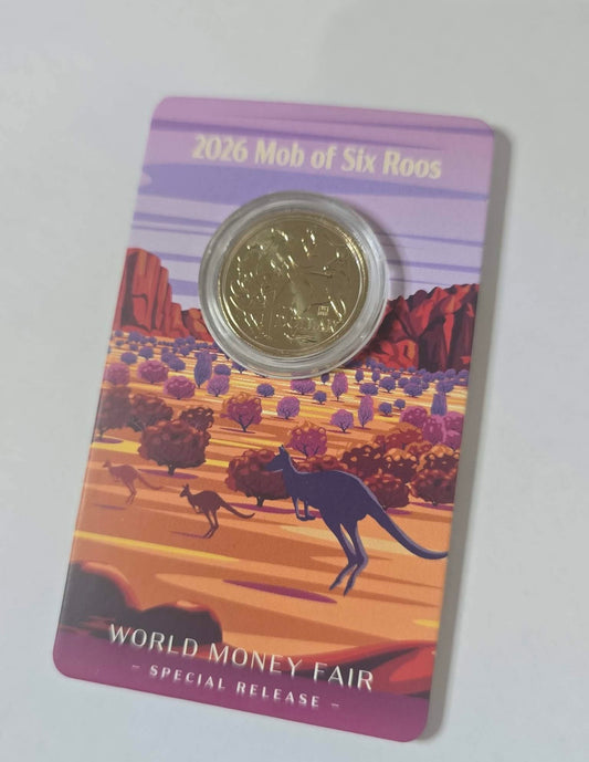 2026 $1 Mob of Roos - Brandenburg Gate Privy Mark UNC - In Hand
